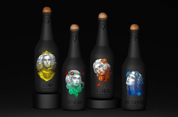 十二星座化身冷艷美女，與你共飲葡萄酒